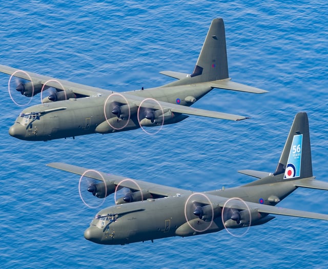 One last spin through the Mach Loop before retirement for RAF Hercules