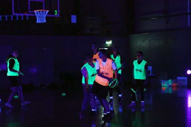 Glow in the dark basketball sessions in Aberystwyth