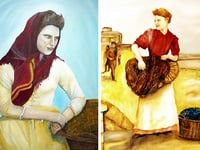 Pensioner reimagines late 19th century photos as oil paintings