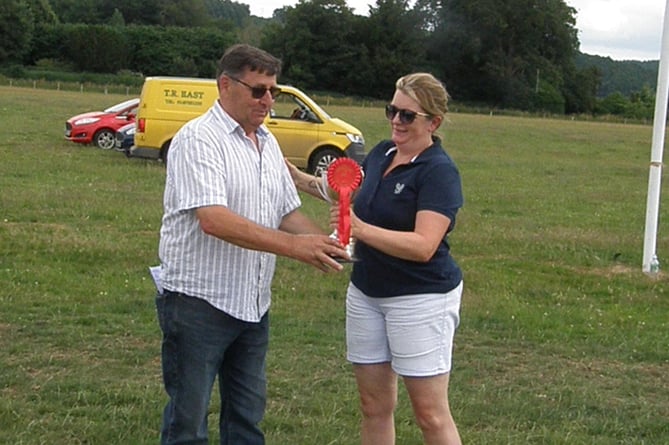 Presentation of Lisa Edwards Cup to Steve Lloyd on behalf of the Bevan family from Builth 250623