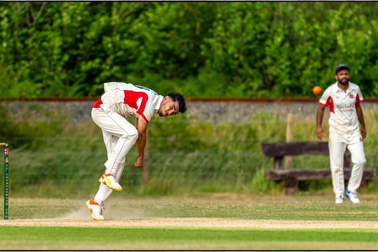 Zed Khan bowling with pace 250623