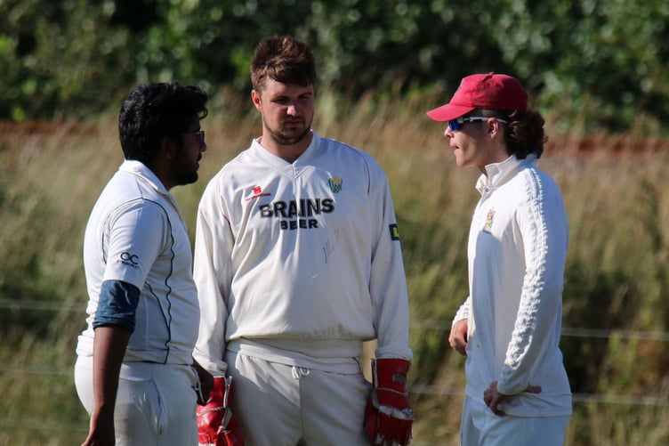 Aberystwyth’s innings against league leaders Tywyn was affected by the rain 250623