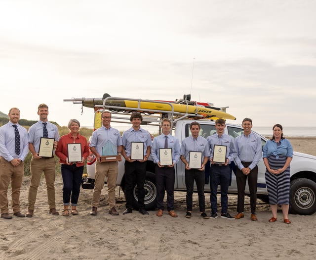 Lifeguards receive award for lifesaving rescues