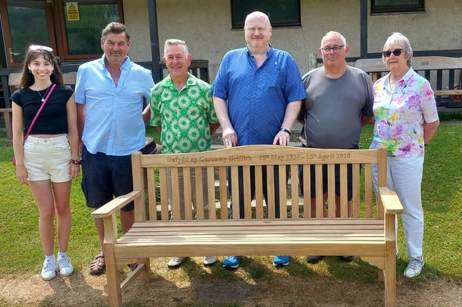 Bench at the Marian in memory of Dafydd Griffith