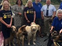Former guide dogs take on coast path for charity