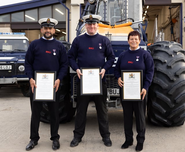 Bravery awards for Cardigan RNLI crew
