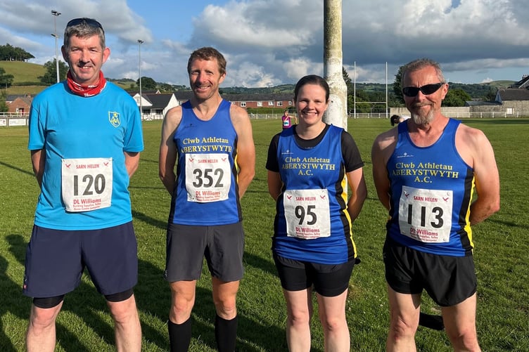 Left to right, Deian Creunant, Owain Schiavone, Christine Zarges and Dave Humphreys at Long Wood 220723