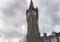 Repair work begins on iconic town clock tower