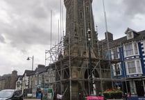 Repair work begins on iconic town clock tower
