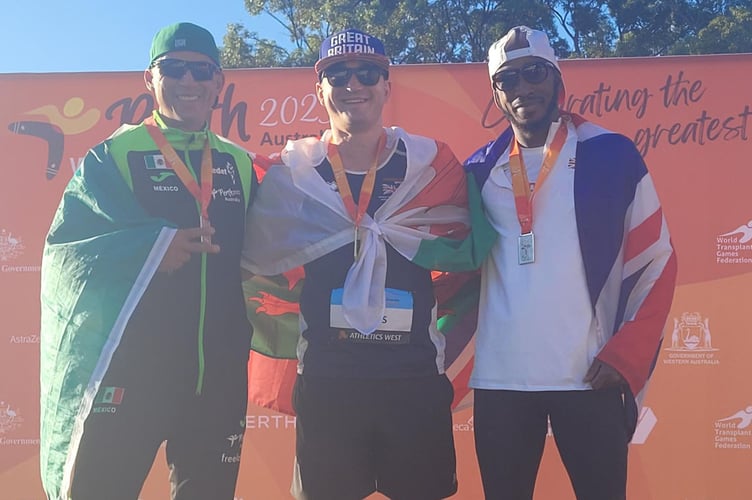 Lewis on the podium
