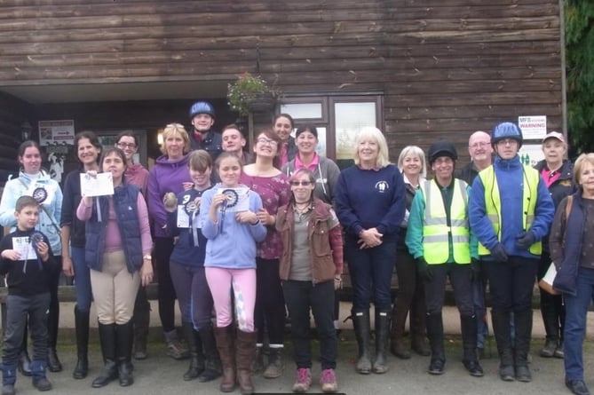 Some of the people who have benefitted from the riding school are pictured here