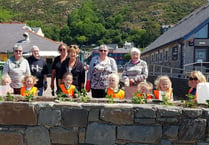 Helpers of all ages plant flowers to keep Barmouth looking beautiful