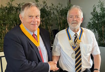 Changing of the guard at Aberystwyth Rotary Club
