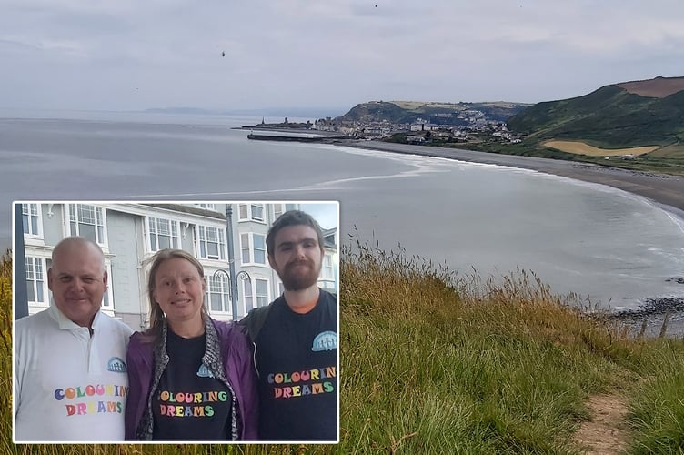 Raymond, Fiona and Thomas set off from Tan y Bwlch