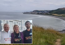 Trio walk part of Ceredigion coast path for charity