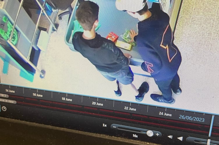 Police have released two images of the men they are trying to find