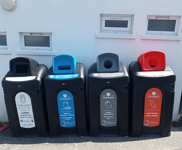 Recycling rate falls in Ceredigion, increases Wales-wide