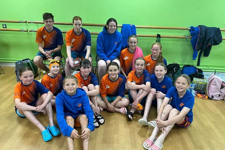 the successful Aberystwyth and District Swimming Club team