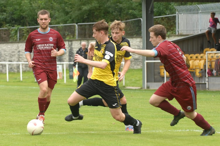 Dolgellau launch an attack against Bontnewydd at the Marian 120723