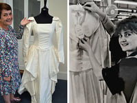 Laura Ashley seamstress reunited with wedding dress after 30 years