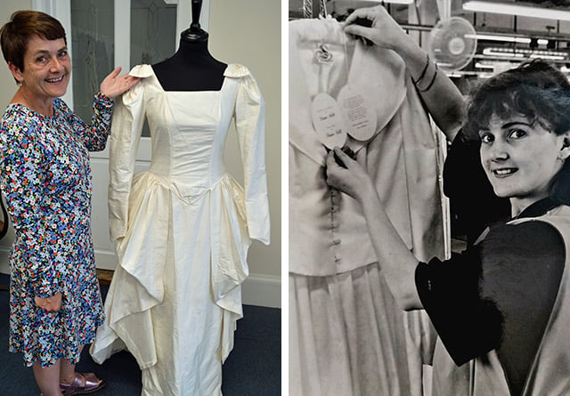 Laura Ashley seamstress reunited with wedding dress after 30 years