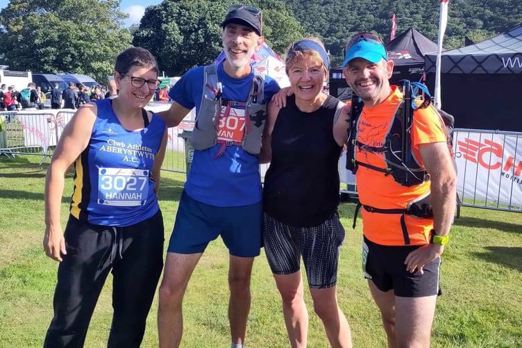 Hannah Dee, Ivan Courtier, Rachel Lilley and Ian Brandreth at the Eryri races 2023