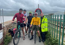 Cyclist arrives in Gwynedd on 3,500-mile journey in memory of sister