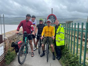 Cyclist arrives in Gwynedd on 3,500-mile journey in memory of sister