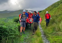 Search & Rescue Team rush to aid of plane spotter with broken leg