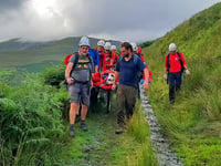 Search & Rescue Team rush to aid of plane spotter with broken leg