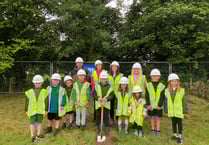 Turf cut at site of new £16.3 million Aeron Valley school