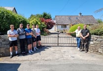 Coleg Meirion Dwyfor students make new gate for Elfyn 