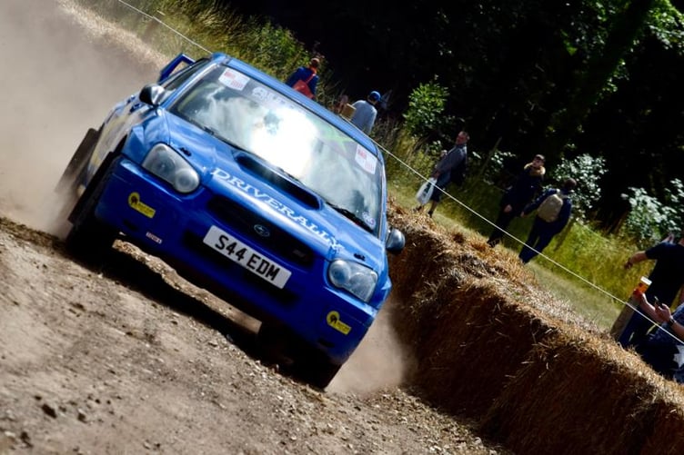 Sion Ellis giving VIPs the rallying experience at the Goodwood Festival of Speed 190723