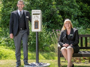 
Post box to heaven installed at Aberystwyth crematorium