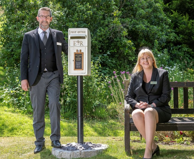 
Post box to heaven installed at Aberystwyth crematorium