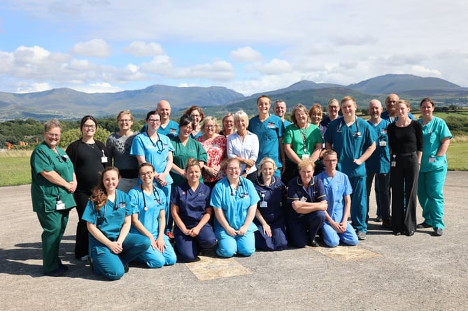 Members of staff who work at Ysbyty Gwynedd Emergency Department that has been ranked the top UK Emergency Department for trainee satisfaction