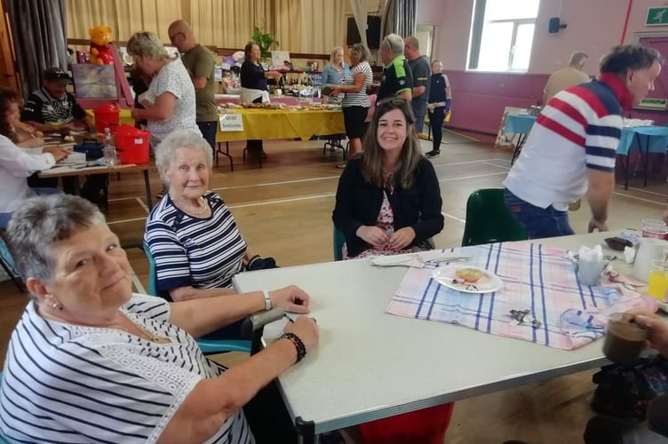 Among the many people who attended the fundraising event are Nia's mum, Ann Hughes, and her neighbours, Myf Pugh and Lisa Evans