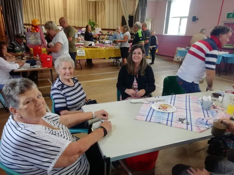 Among the many people who attended the fundraising event are Nia's mum, Ann Hughes, and her neighbours, Myf Pugh and Lisa Evans