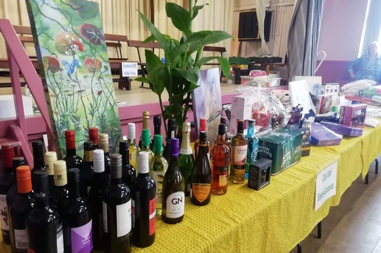 Nia was delighted with the number of raffle prizes donated to the cause