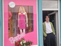Mach charity shop tickled pink with Barbie-themed display
