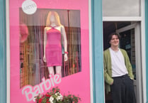 Mach charity shop tickled pink with Barbie-themed display