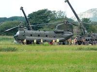 Chinook helicopter expected take flight today after a week in a field