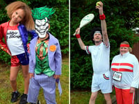 Joker and Harley Quinn among carnival's colourful characters