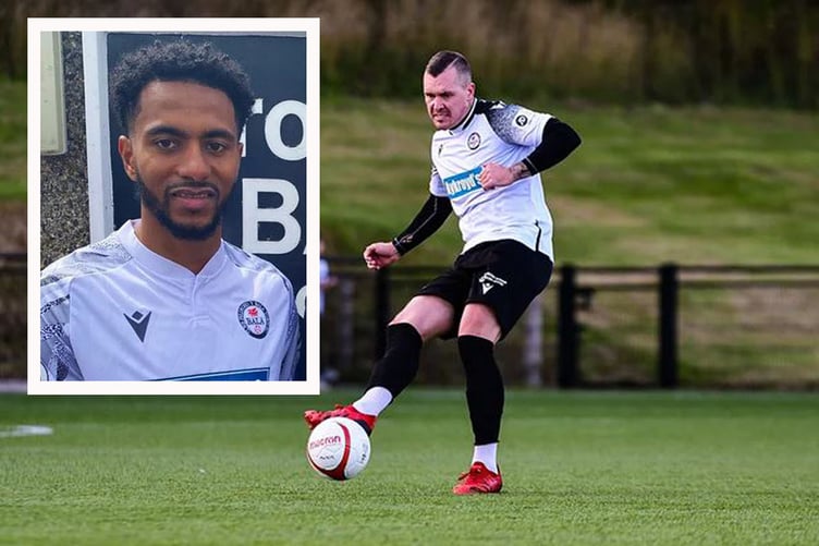 Adam Mitter and Ryan Rogers (inset) have signed for Bala