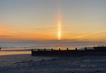 Beam me up: Photographer captures rare phenomenon over Cardigan Bay