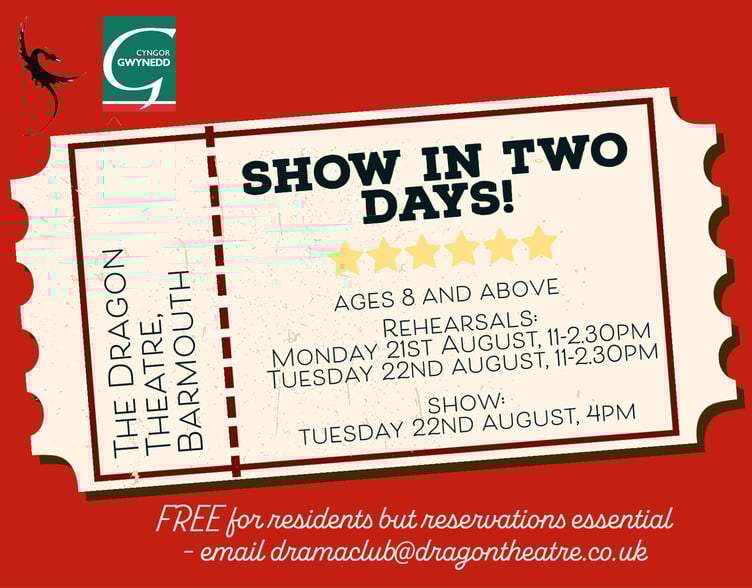 Youngsters aged eight and above can take part in show