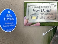 Blue plaque appears in memory of Aber 'swearing enthusiast'