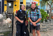 Gwynedd police support army veteran on 16,000 mile walk around UK