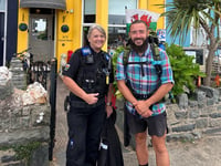Gwynedd police support army veteran on 16,000 mile walk around UK