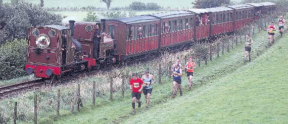 Runners will take on the Talyllyn steam engine in this weekend's Race the Train event